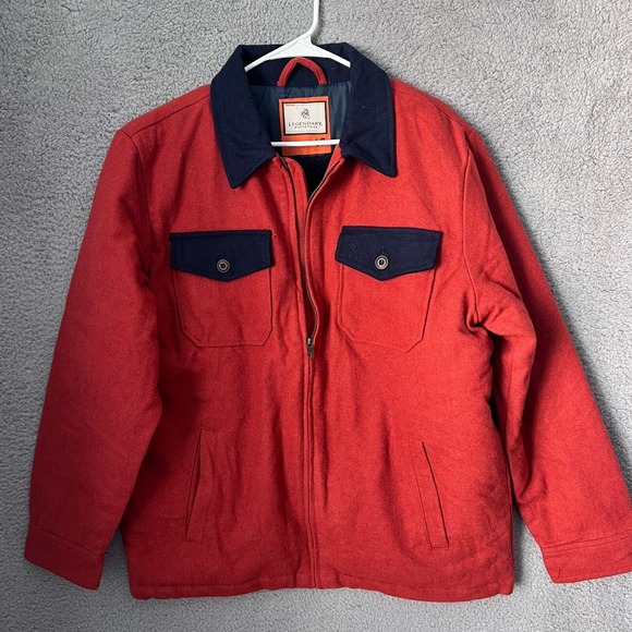 Legendary Whitetails Jacket Mens‎ Large Tough as Buck Wool Full Zip Sherpa Lined - Picture 1 of 10